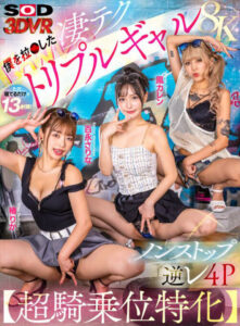 【VR】【8K】【Cowgirl Specialist】Drained by Three Skilled Gals in Nonstop Reverse 4P