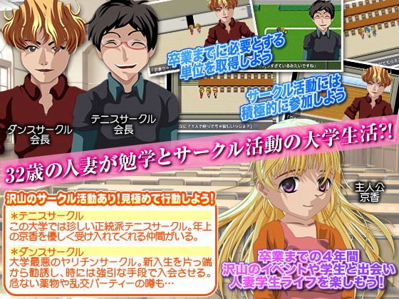 Kyoka's 4-Year University RPG: A 32-Year-Old Married Woman at a Notorious School (Nukumaru)