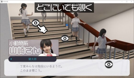 Gaze Shift - Peeping with Free Vision Control