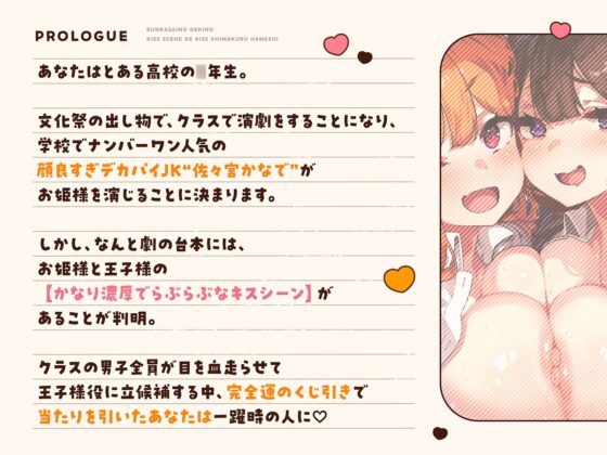 The Story of Me, Who Loves Masturbation, Kissing a Big-Breasted Curvy Female Student Everyone's After During the School Festival Play Kiss Scene♡〜Free Kissing Under the Guise of Play Practice♡Plenty More Than Just Kissing♡〜
