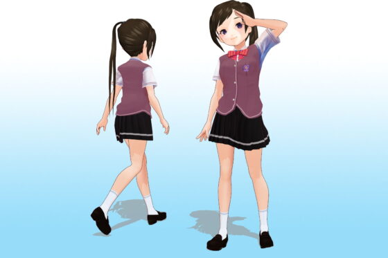 Class 2-3, Student #17 Rin Tsukise Summer Uniform 3D Model Data