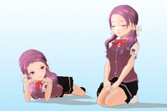 Akane Private School - Utaho Yukihira 3D Model Data Summer Uniform