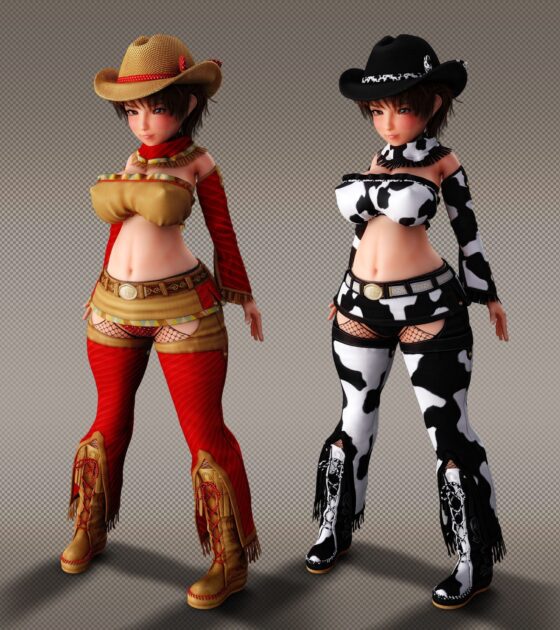 Cowgirl Outfit for Haru - 8 Body Set