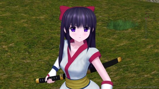 Captive Shrine Maiden Swordmaster 3DCG Animation