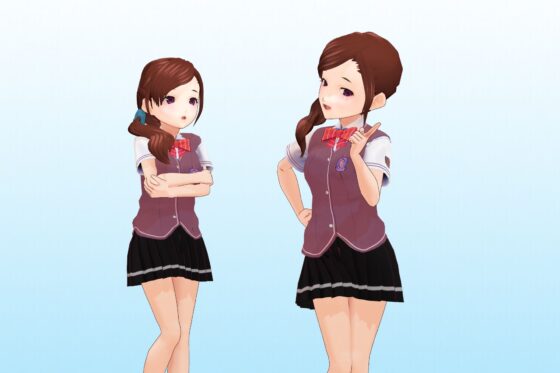 Akane Private High School - Class 2-3 #15 Koi Shirayumine Summer Uniform 3D Model