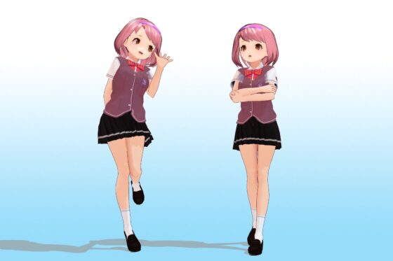 Yamaga Mikoto Summer Uniform 3D Model - Class 2-3 #29