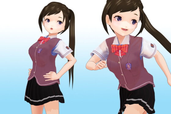 Class 2-3, Student #17 Rin Tsukise Summer Uniform 3D Model Data
