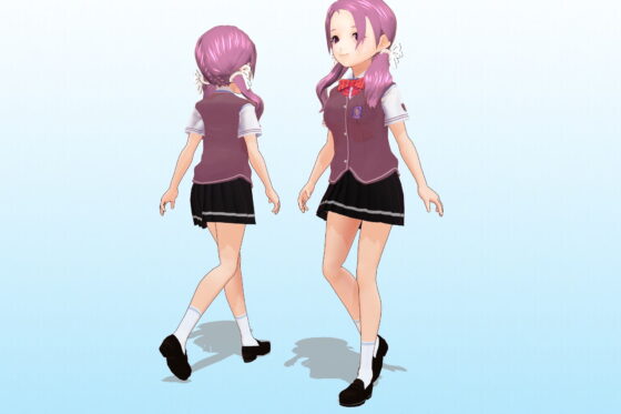 Akane Private School - Utaho Yukihira 3D Model Data Summer Uniform