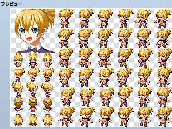 Erotic RPG Heroine Dot Art Material Pack