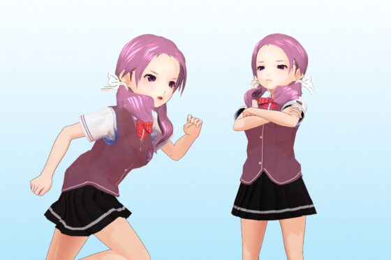 Akane Private School - Utaho Yukihira 3D Model Data Summer Uniform