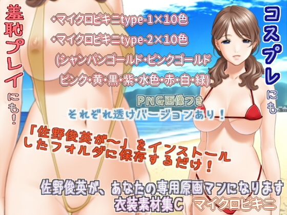 Sano Toshihide as Your Personal Artist - Costume Material Set C: Micro Bikini