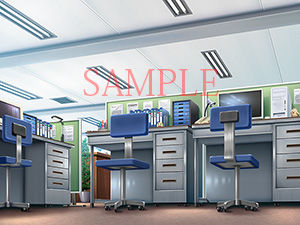 Royalty-Free Background CG Assets: Office Room Low Angle