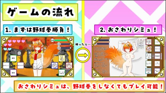 Forced Baseball Strip & H Simulation with Kemomimi Girl! [Rufus]
