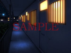 Royalty-Free Background CG Materials: Apartment Hallway