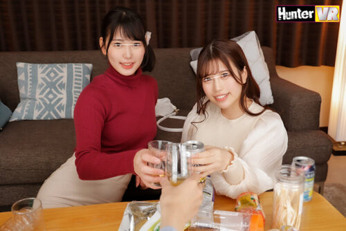 VR Dream: Sandwiched Between Two Girls - Circle Drinking Party