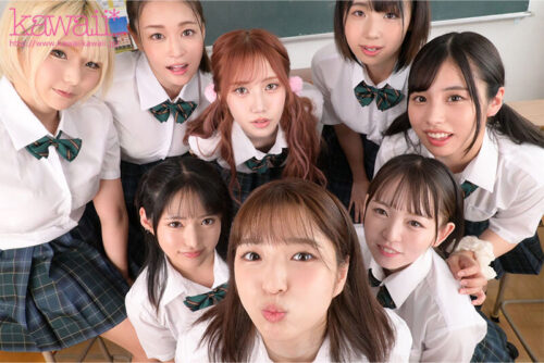 8K VR: Aoharu Academy - New Teacher's Harem with 8 Cute Girls