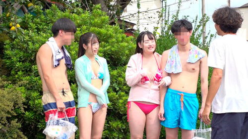 Summer Big Bust Bikini Coeds: Partner Swap & Creampie Party