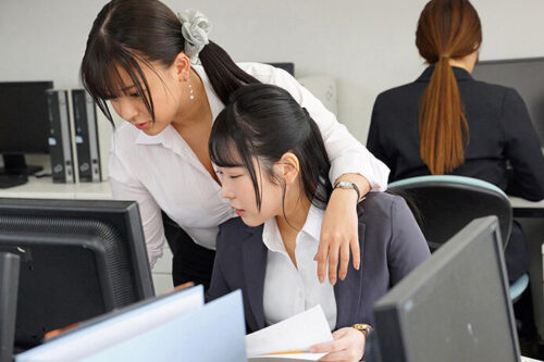 Big-Breasted Harassment: Lesbian Office Encounters