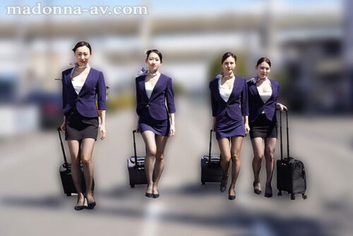 Madonna Airlines: Elite Flight Attendants in Black Pantyhose