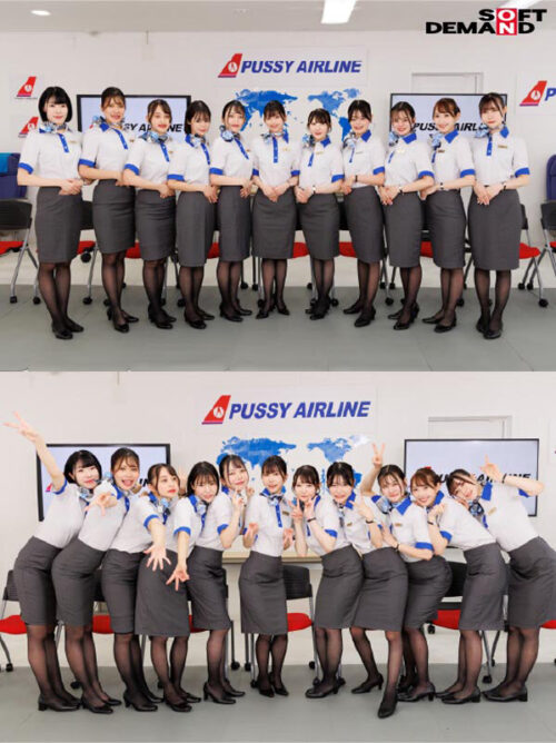Airline Service Training: 11 New Stewardesses + Instructor