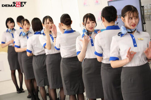 Airline Service Training: 11 New Stewardesses + Instructor