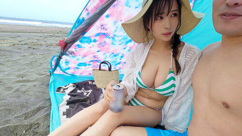 Married Woman Kyoko (32): Beach Pickup with Busty I-Cup MILF