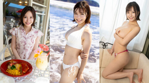 Clean Newscaster Type: 27yo Short-Haired Young Wife Escapes to Summer Beach with Affair Partner