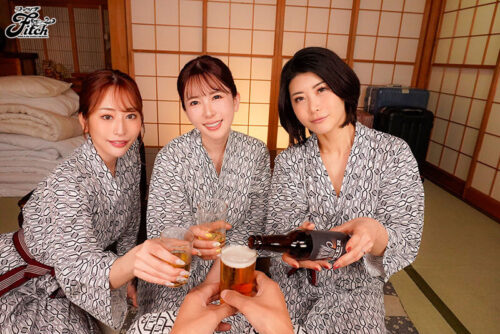 VR: Frustrated Tipsy Busty Wives Share a Room at a Lodge