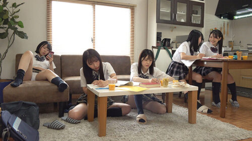Study Session with Sister and Her Friends Before Exams
