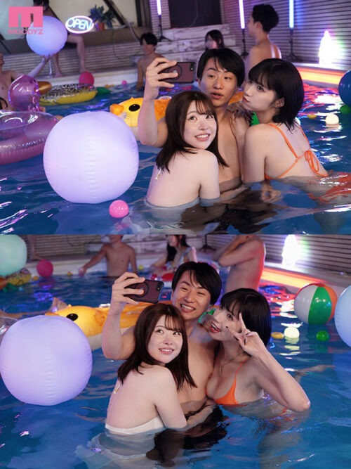 Night Pool Reverse NTR with Girlfriend's Best Friend