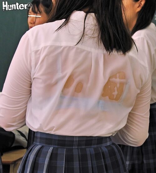 200% Bra Transparency in the Classroom! Soaking Wet Girls After Guerrilla Downpour