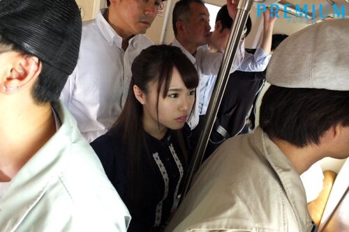 Big-Breasted Female College Student Molested on Crowded Train