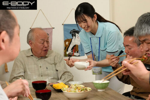 Kind-Hearted Caregiver Wife Exploited by Elderly Men - 16P Raw Orgy